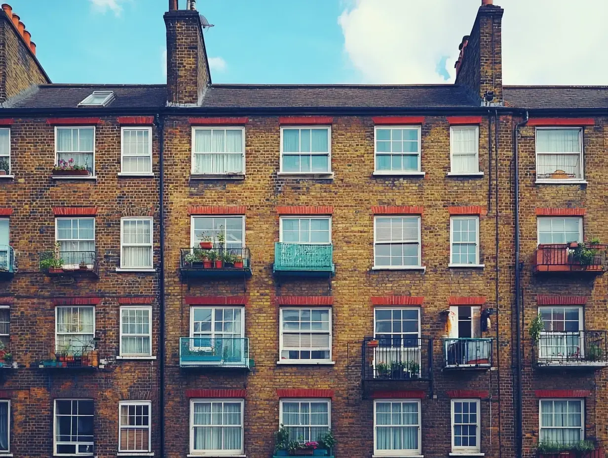 Block of old leasehold flats in London