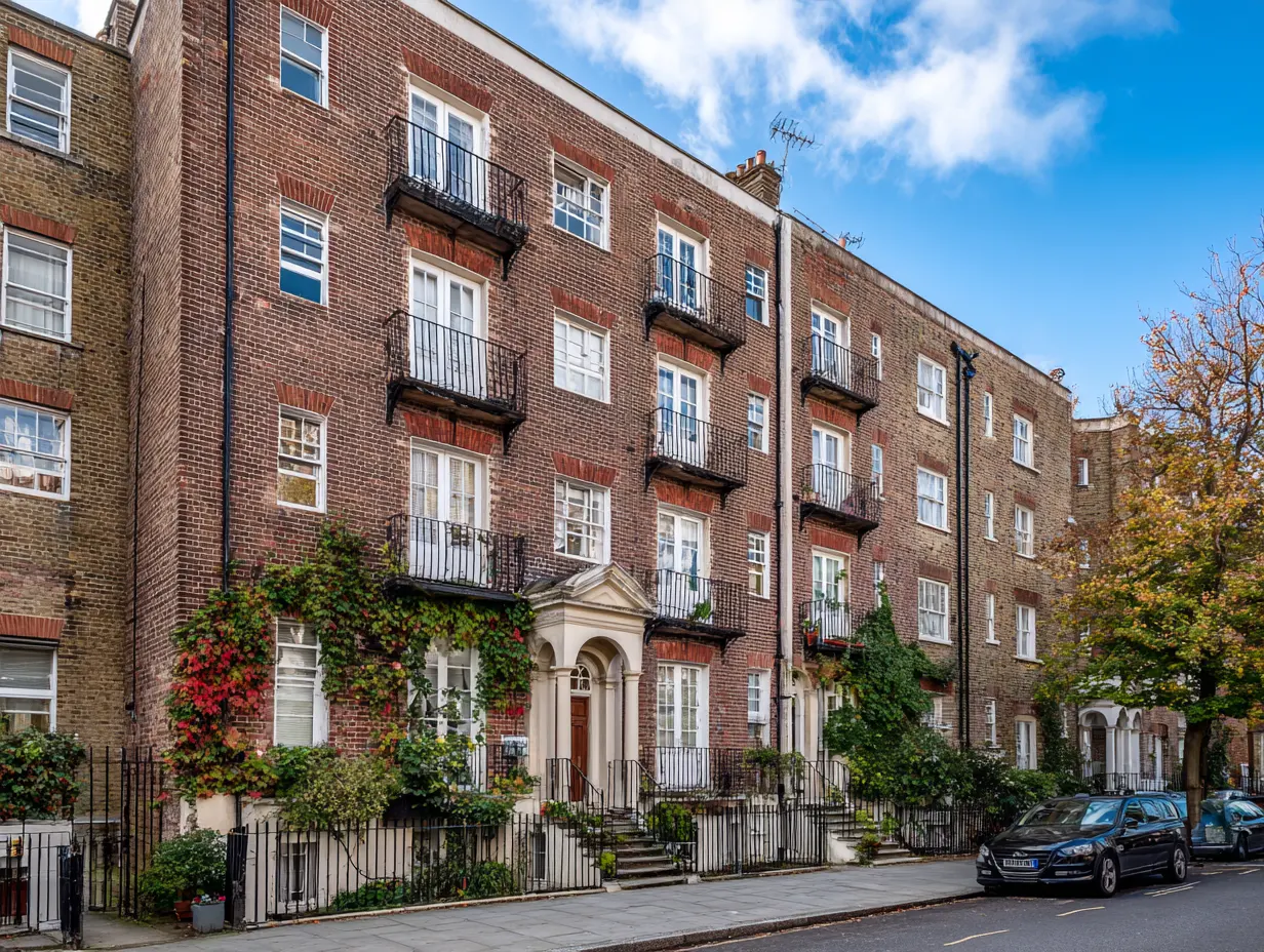 Attractive brick built block of flats in London