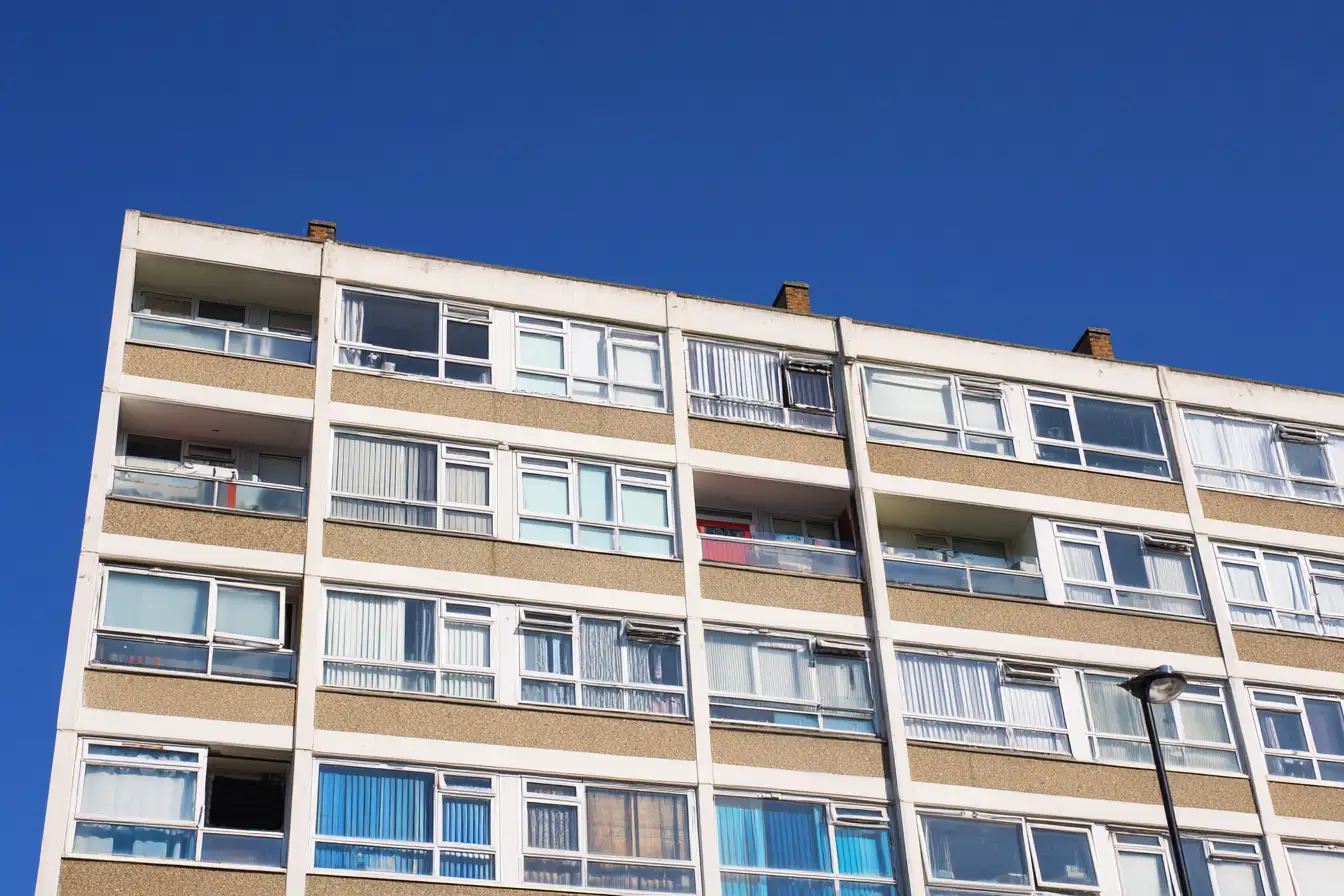 Block of council flats in the UK
