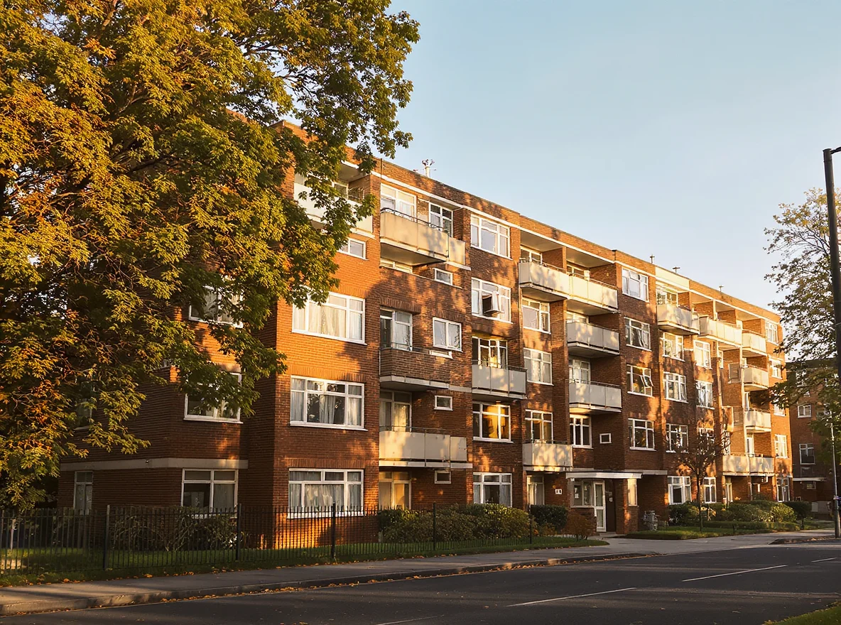 Tower block residential building