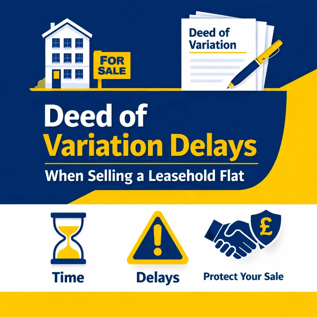 Deed of variation delays when selling a leasehold flat