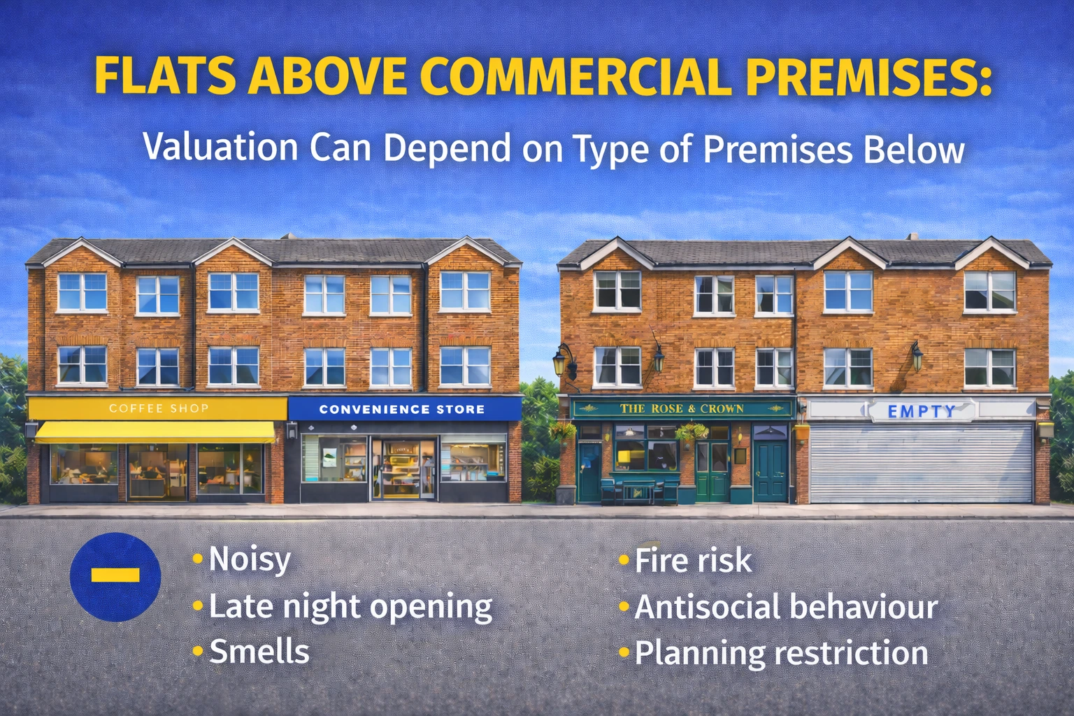 Flats above commercial premises