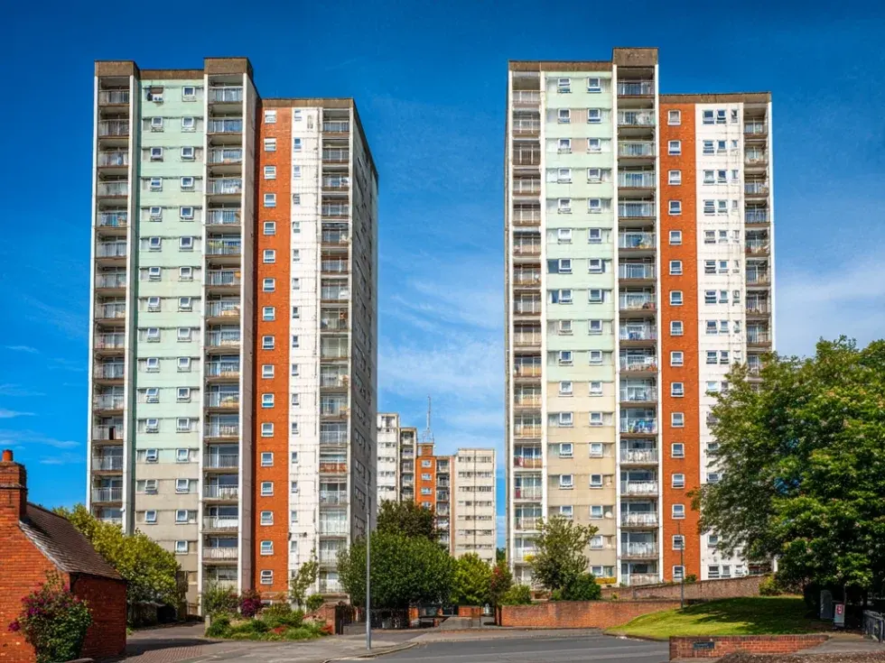 Two high-rise tower blocks