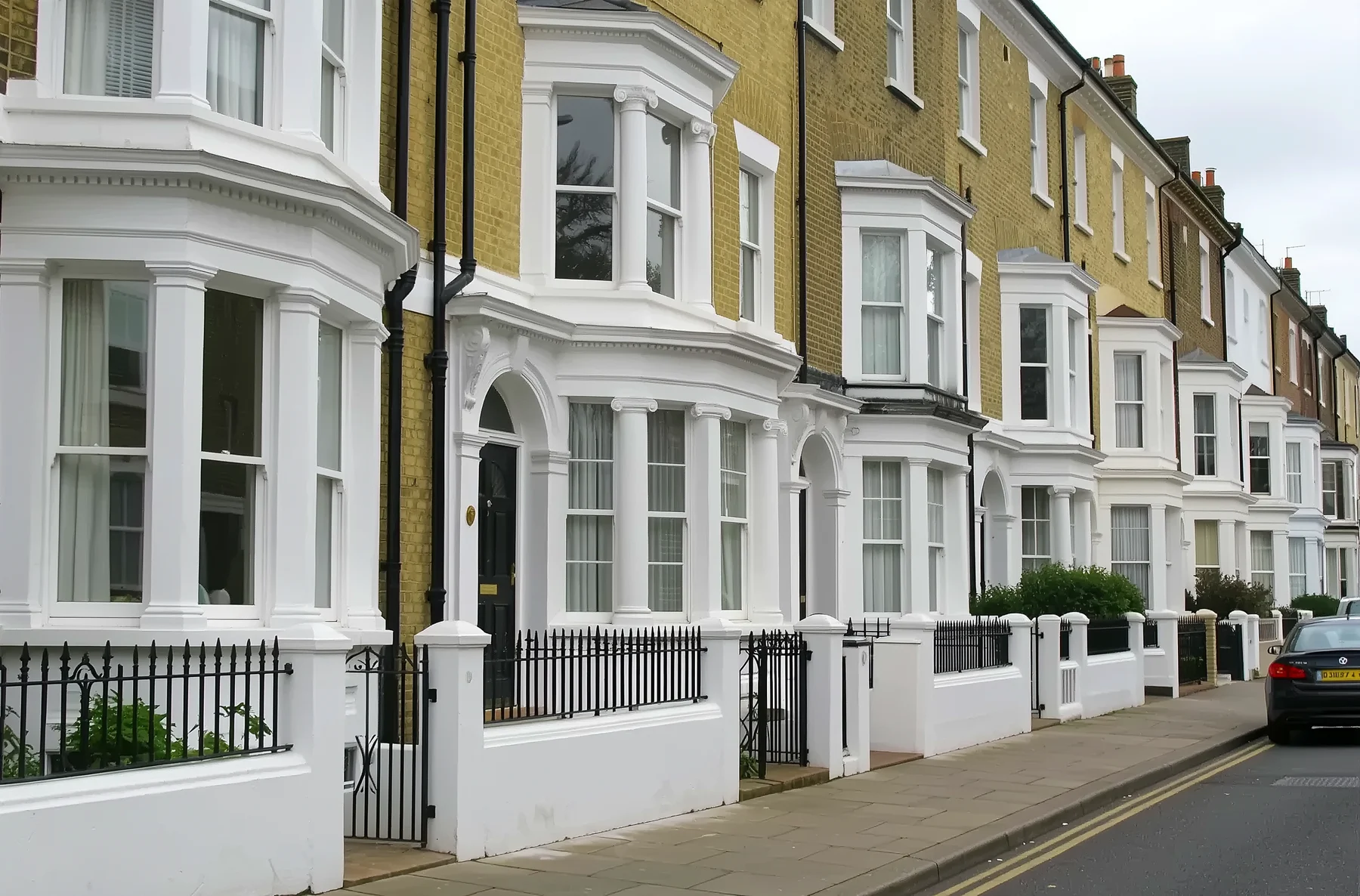Exterior of a London period flat with a short lease