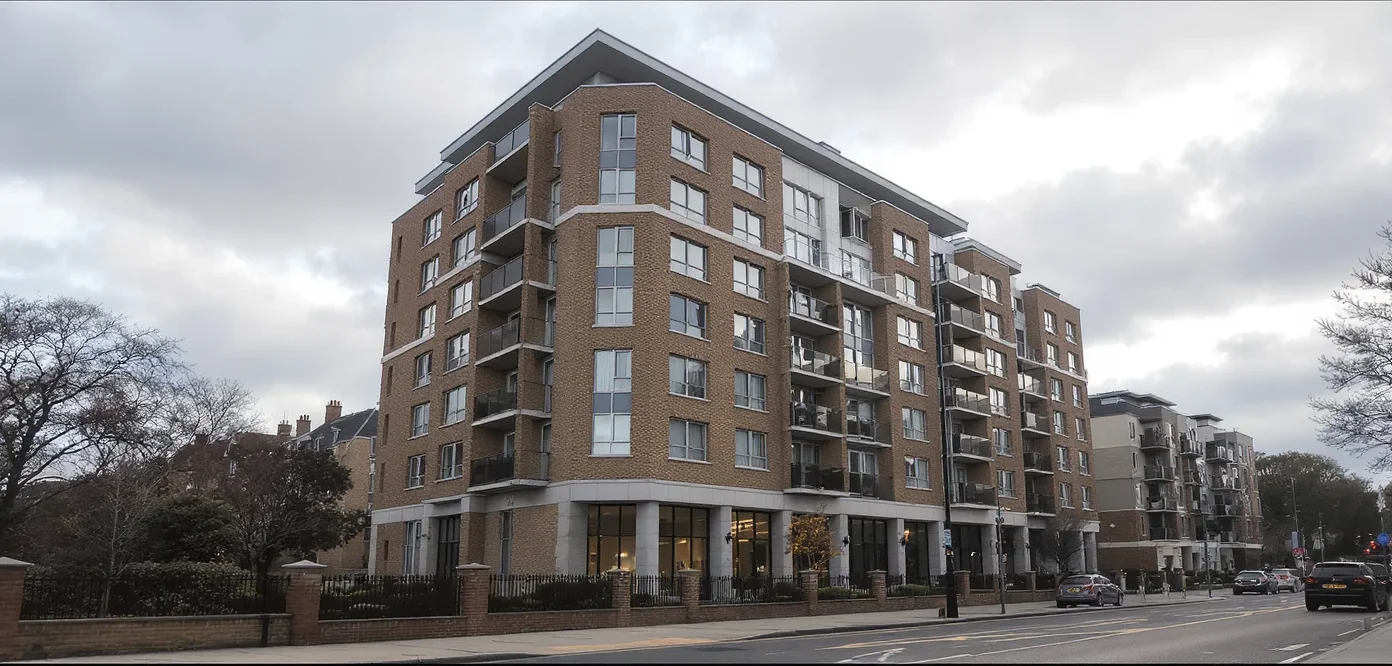 Modern London flat block
