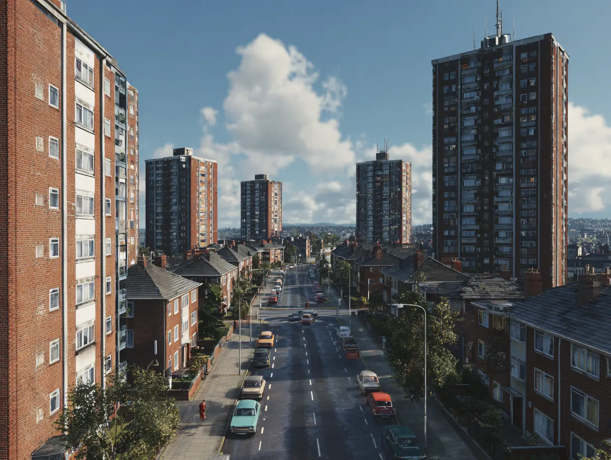 Tower blocks from 1960's Britain