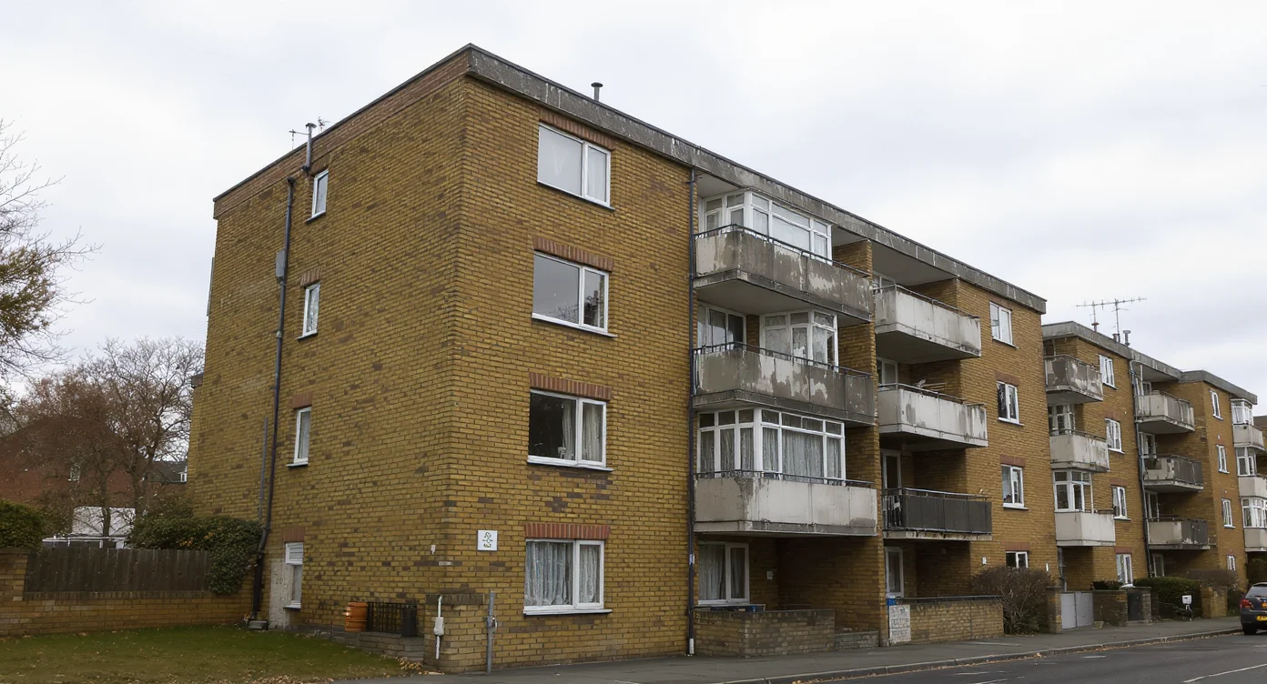 A row of London leasehold flats